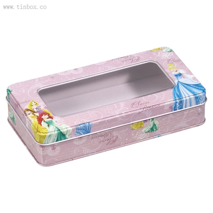 Rectangular Christmas Tins with clear Lid Rectangular Christmas Tins with clear Lid