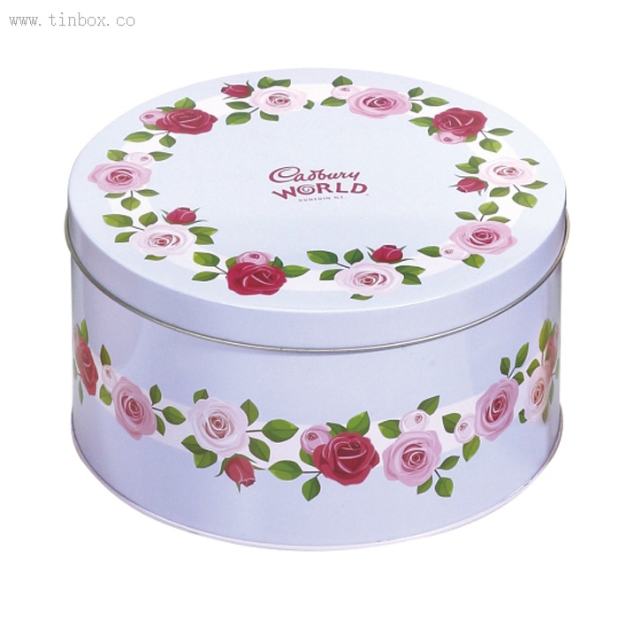 Round Christmas Tin Box Round Christmas Tin Box
