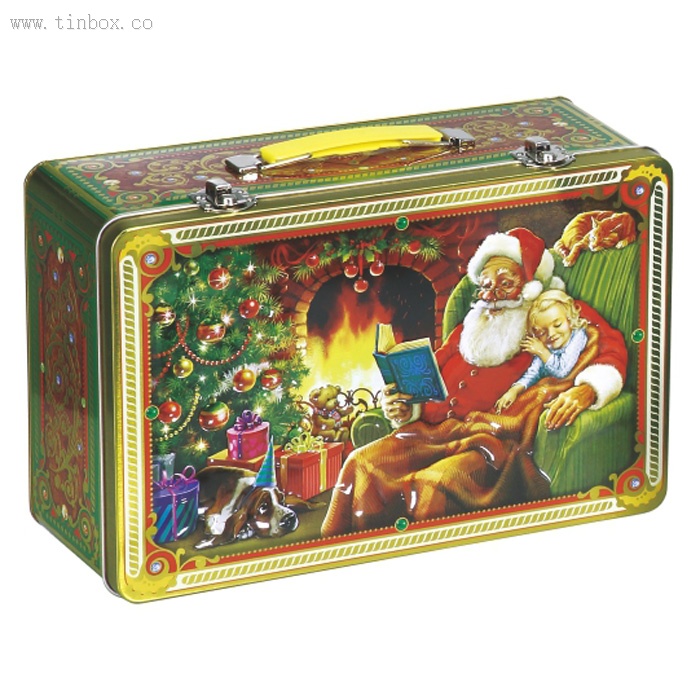 Printed Embossed Chocolate Tin for Christmas Printed Embossed Chocolate Tin for Christmas