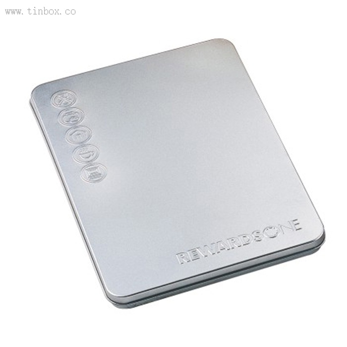 Silver Rectangular Seamless Christmas Tin Silver Rectangular Seamless Christmas Tin