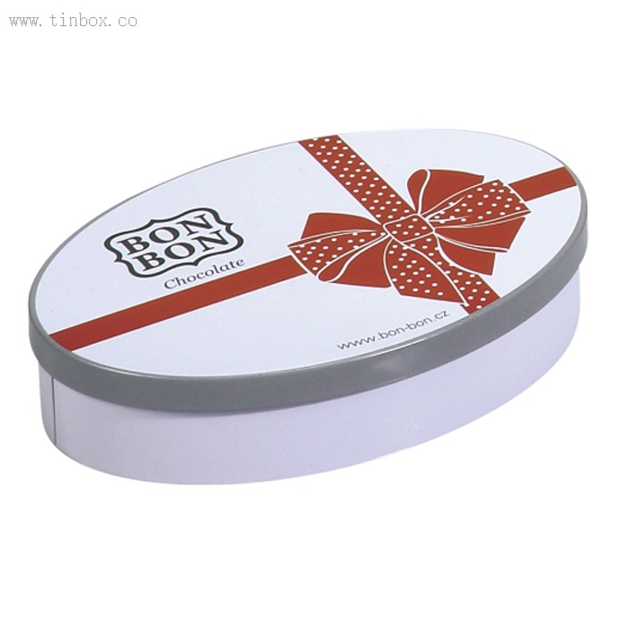 Custom Christmas oval Tin Box Custom Christmas oval Tin Box