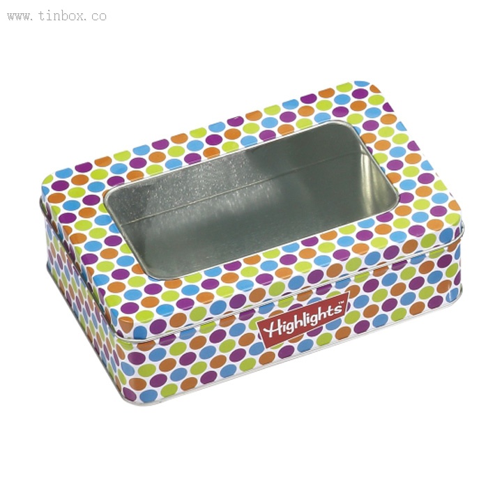 Christmas big window tin box Christmas big window tin box