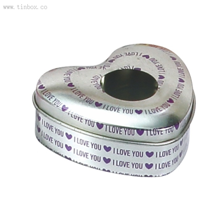 heart Christmas candy tin with window lid heart Christmas candy tin with window lid