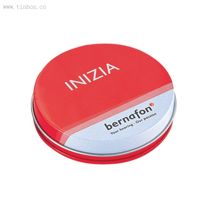 round Christmas candy tin box round Christmas candy tin box