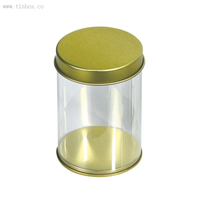 Christmas candy tin box with clear body Christmas candy tin box with clear body