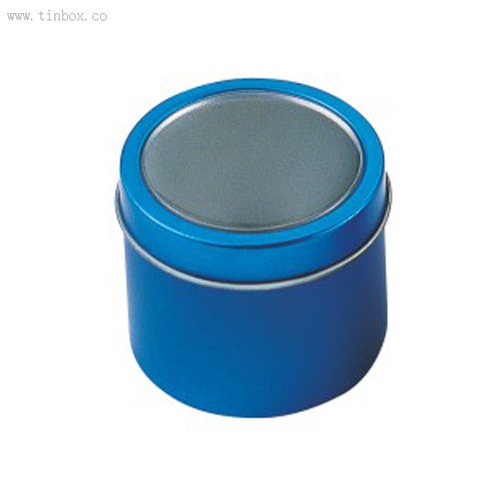 seamless round Christmas candy tin with window seamless round Christmas candy tin with window