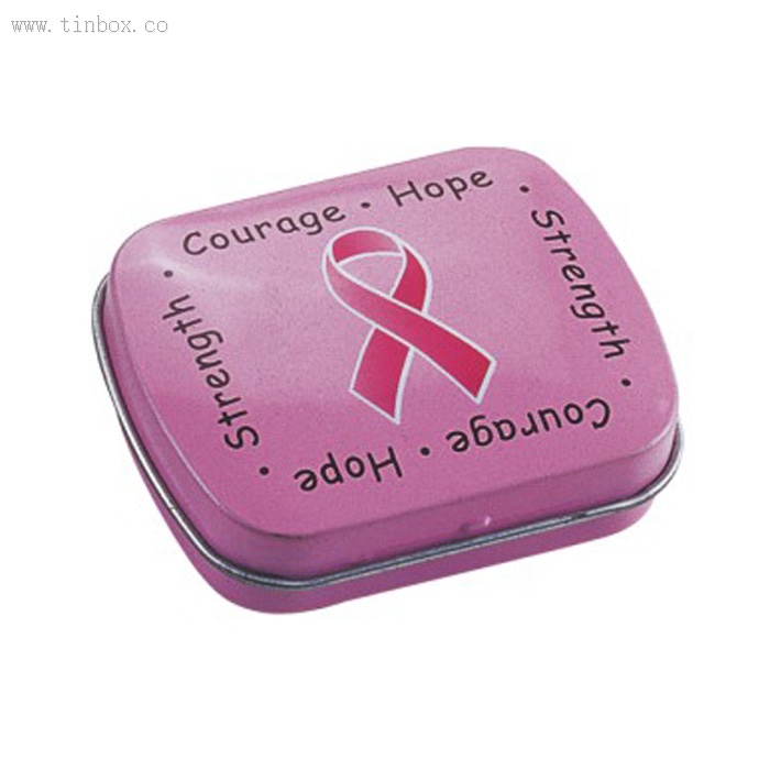 small seamless rectangular Christmas candy tin with domed lid small seamless rectangular Christmas candy tin with domed lid