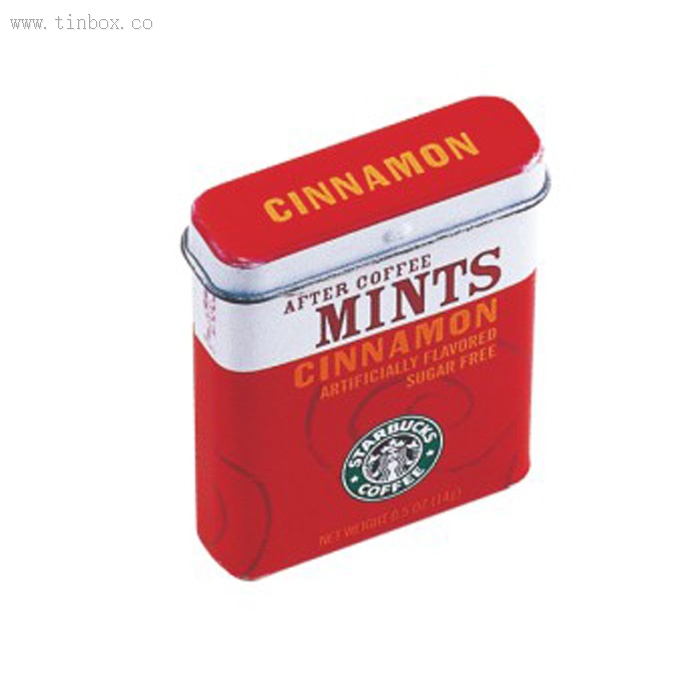 small hinged rectangular Christmas candy tin small hinged rectangular Christmas candy tin