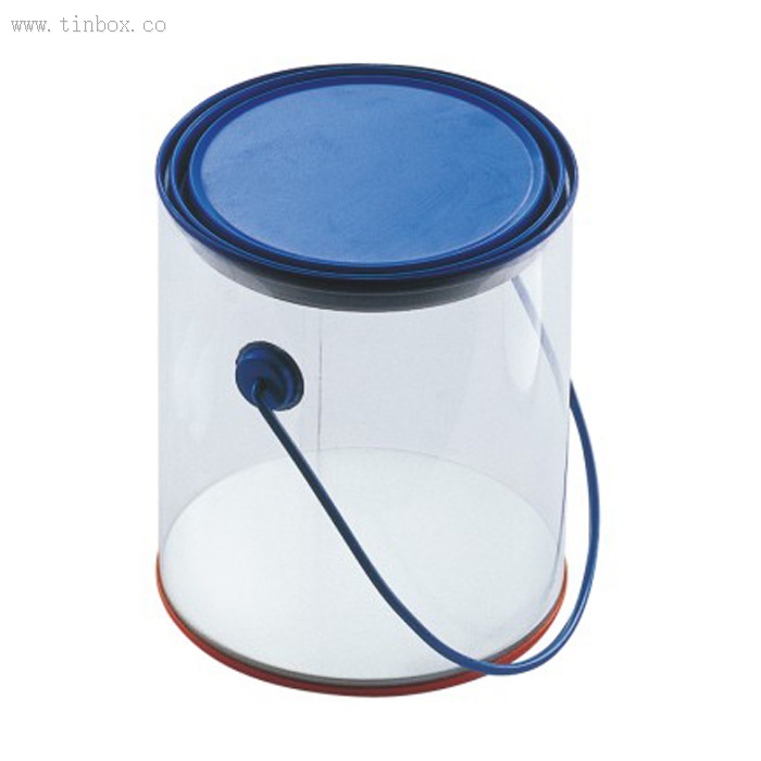 Christmas candy Clear bucket with handle Christmas candy Clear bucket with handle