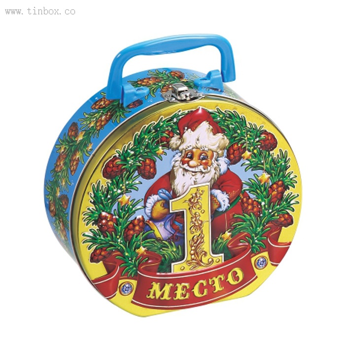 embossed Christmas Santa tin embossed Christmas Santa tin