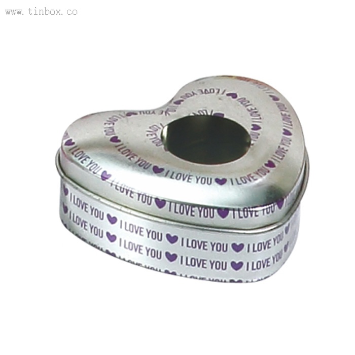 heart aluminium box with window heart aluminium box with window