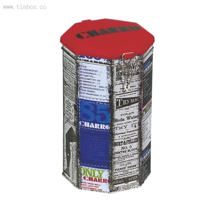 octagon Chocolate Tin Box with clip plastic lid octagon Chocolate Tin Box with clip plastic lid