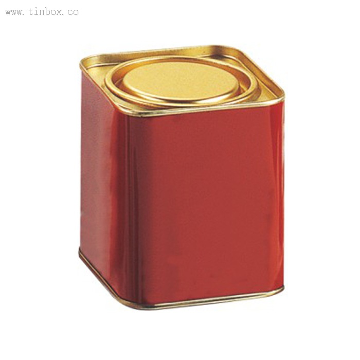lever lid top square coffee tin box lever lid top square coffee tin box