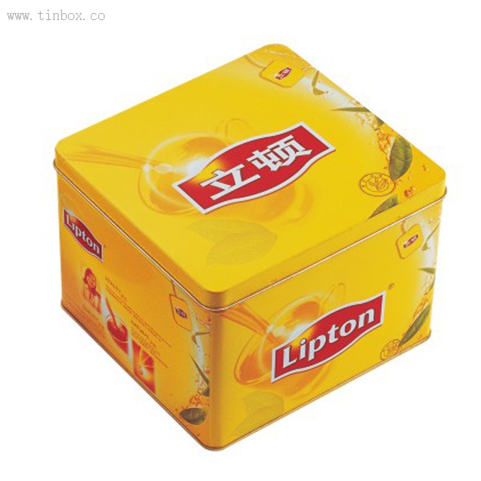 Lipton rectangular tea tin box Lipton rectangular tea tin box