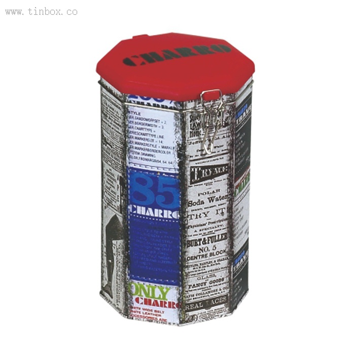octagonal tin box with airtight plastic lid octagonal tin box with airtight plastic lid