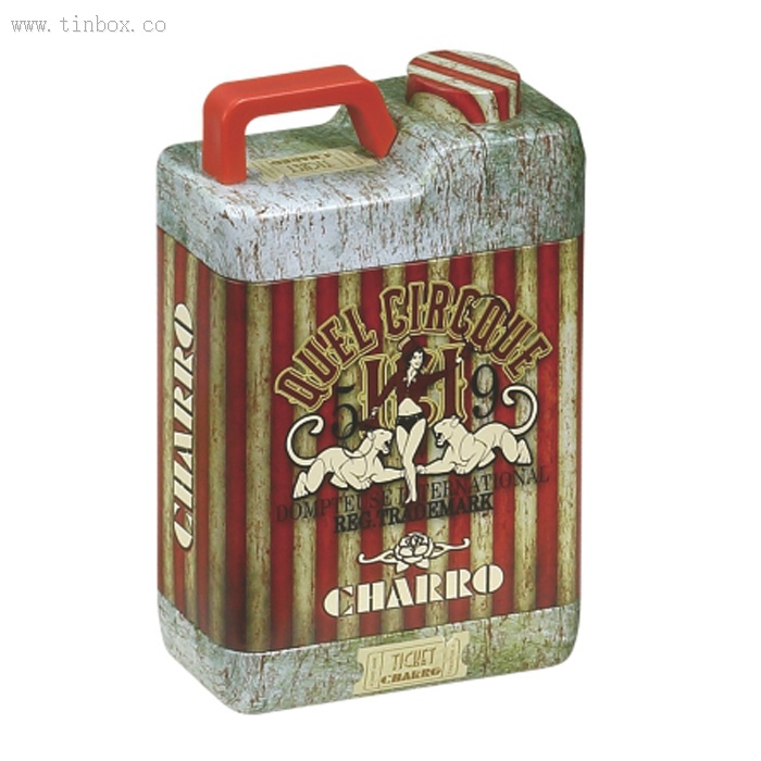 rectangular Paint tin box with plastic lid rectangular Paint tin box with plastic lid