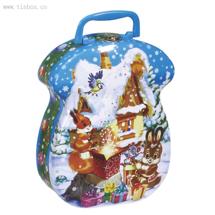 Christmas tree tin box Christmas tree tin box