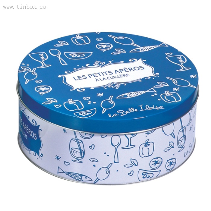 Custom Printing Round Antique Food Tin Custom Printing Round Antique Food Tin
