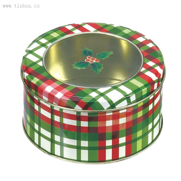 round tin box with transparent window lid round tin box with transparent window lid