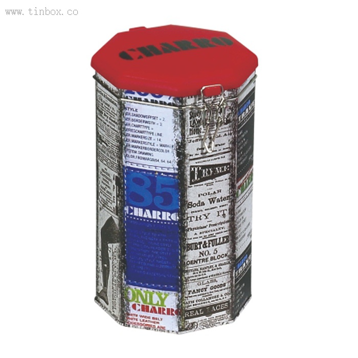 octangular shaped wine tin box octangular shaped wine tin box