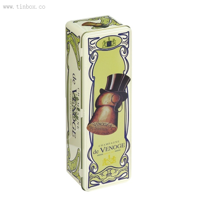 rectangular wine tin box with hinge lid rectangular wine tin box with hinge lid