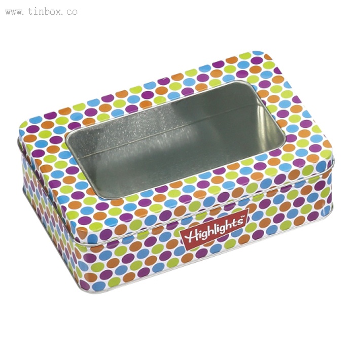 Amazon hot sale square tin boxes with clear cover Amazon hot sale square tin boxes with clear cover