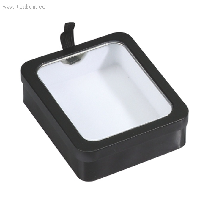 Amazon hot sale square tin boxes with clear cover Amazon hot sale square tin boxes with clear cover