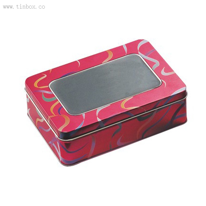 Amazon hot sale square tin boxes with clear cover Amazon hot sale square tin boxes with clear cover