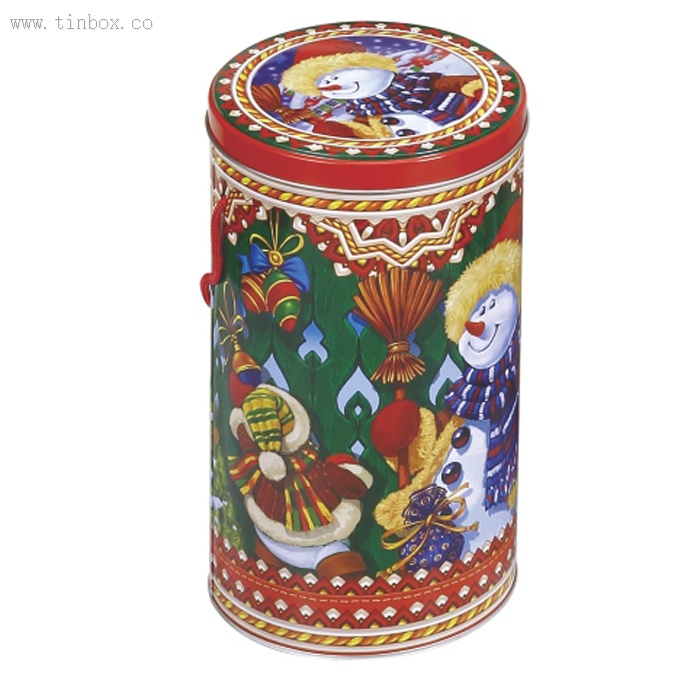 Custom Round Biscuit Tin Box with Step Lid Custom Round Biscuit Tin Box with Step Lid
