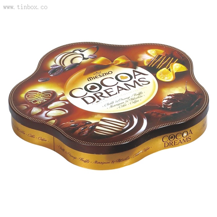flower shaped biscuit tin box flower shaped biscuit tin box