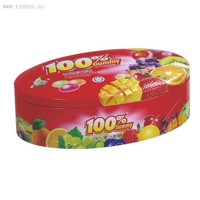 Medium oval chocolate tin Medium oval chocolate tin