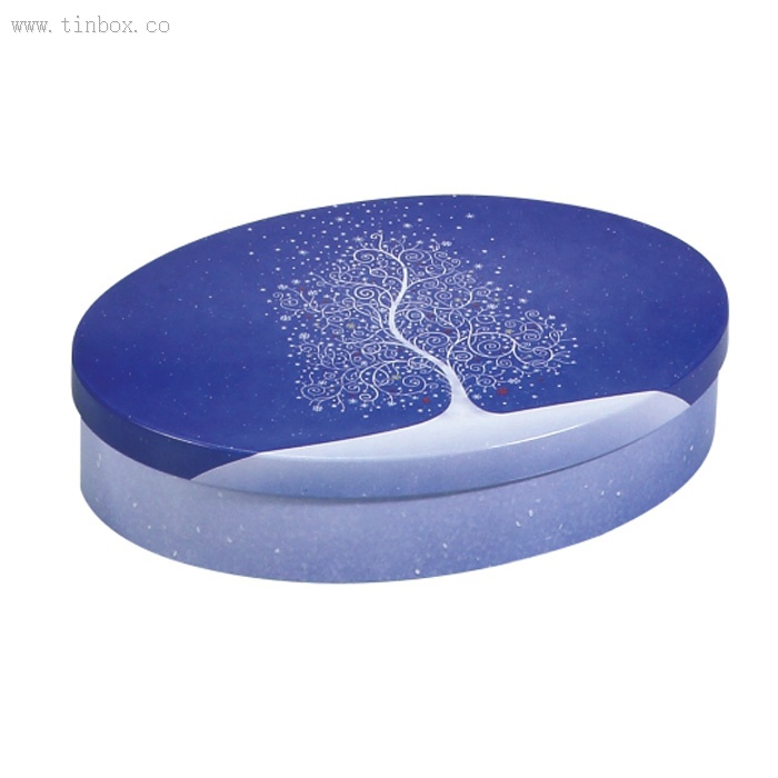 Medium oval chocolate tin Medium oval chocolate tin