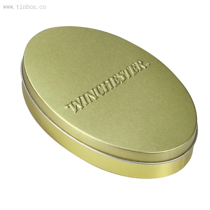 Medium oval chocolate tin with domed lid Medium oval chocolate tin with domed lid