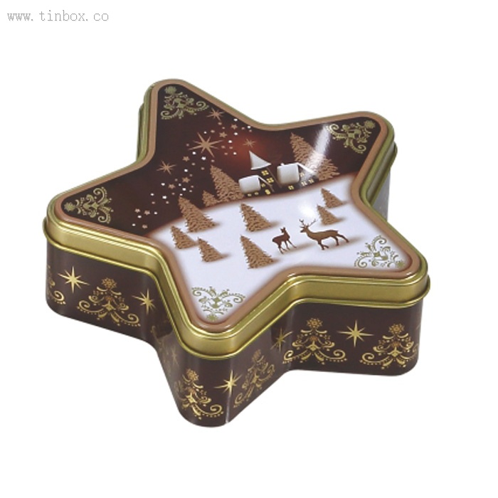 star shaped biscuit tin box star shaped biscuit tin box