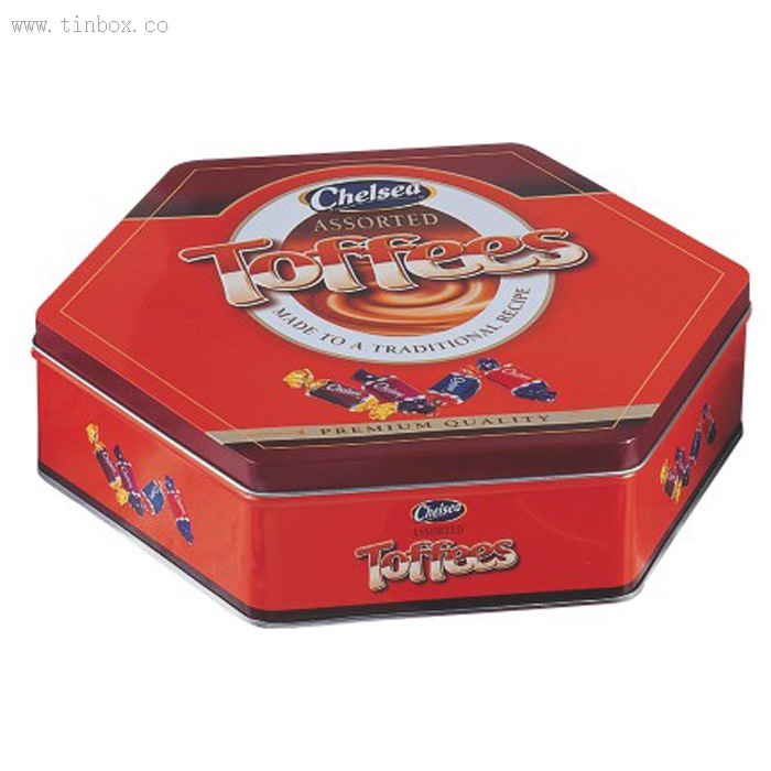 Hexagonal biscuit tin box Hexagonal biscuit tin box