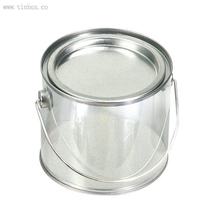 Clear Pail With Tin Lid Clear Pail With Tin Lid