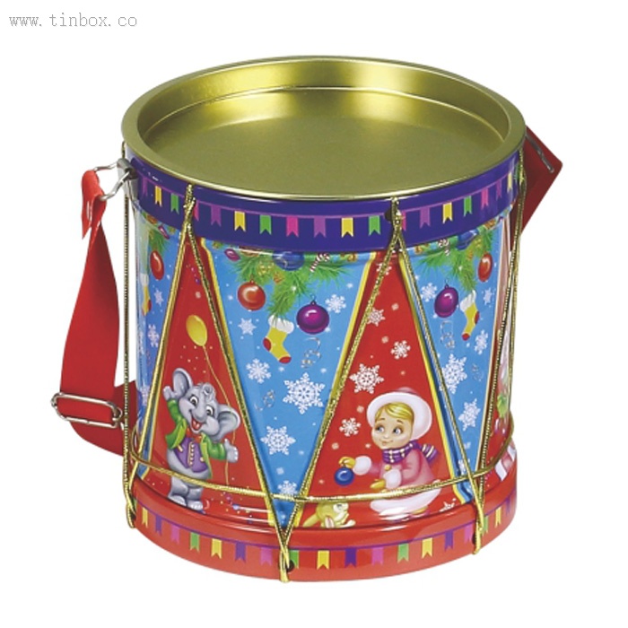 round chrismas tin box round chrismas tin box