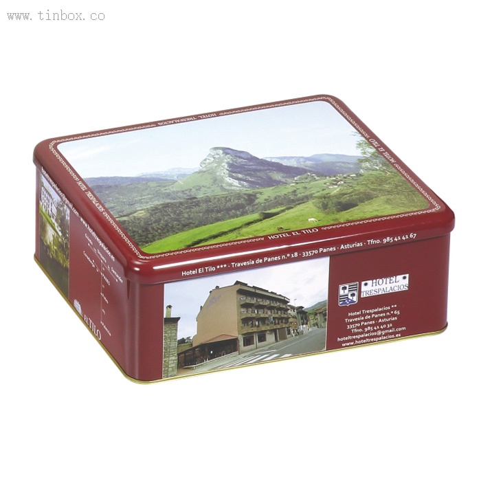 square food tin box square food tin box