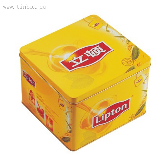 square tea tin box square tea tin box