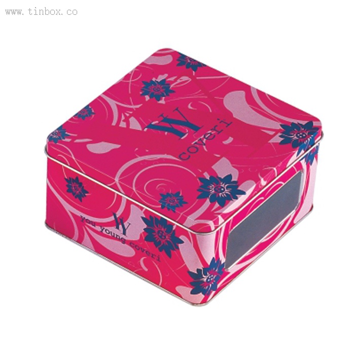 gift packing tin with window gift packing tin with window