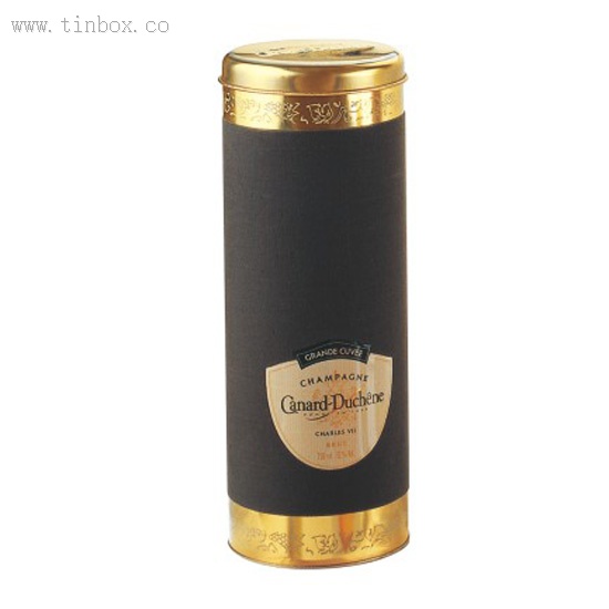 Champagnes Canard-Duchene wine tin box Champagnes Canard-Duchene wine tin box
