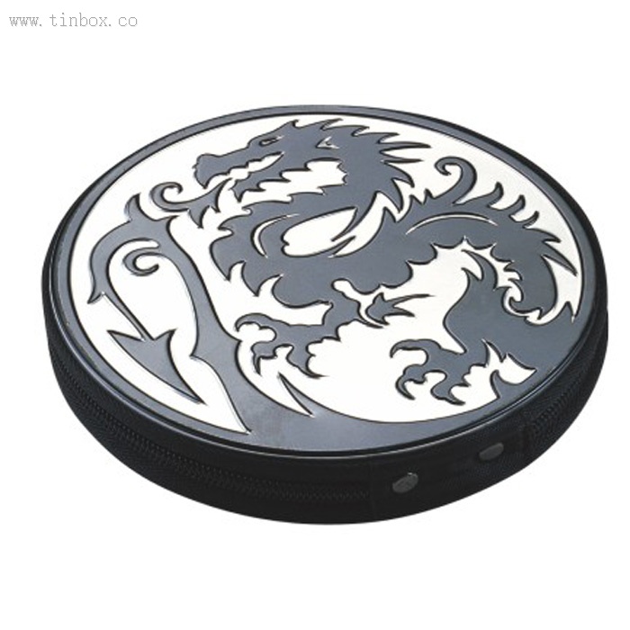 round zipper cd tin box round zipper cd tin box