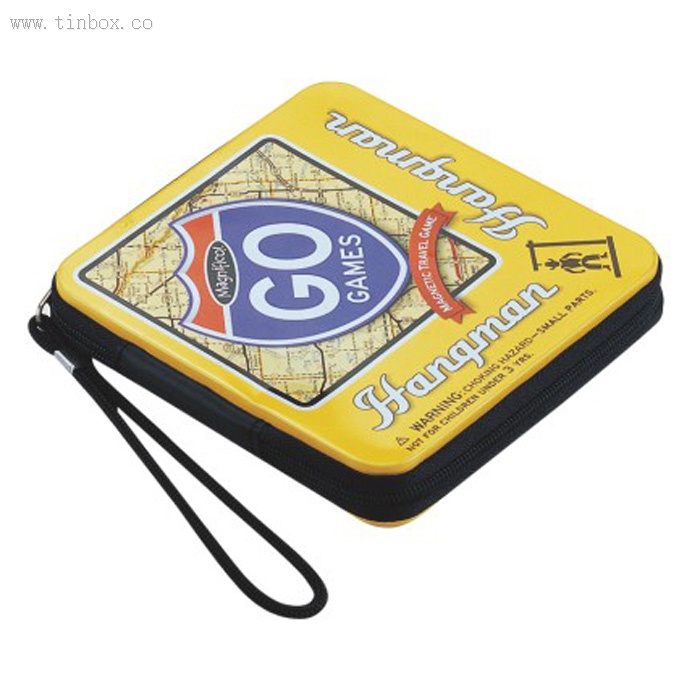 square zipper cd tin box square zipper cd tin box