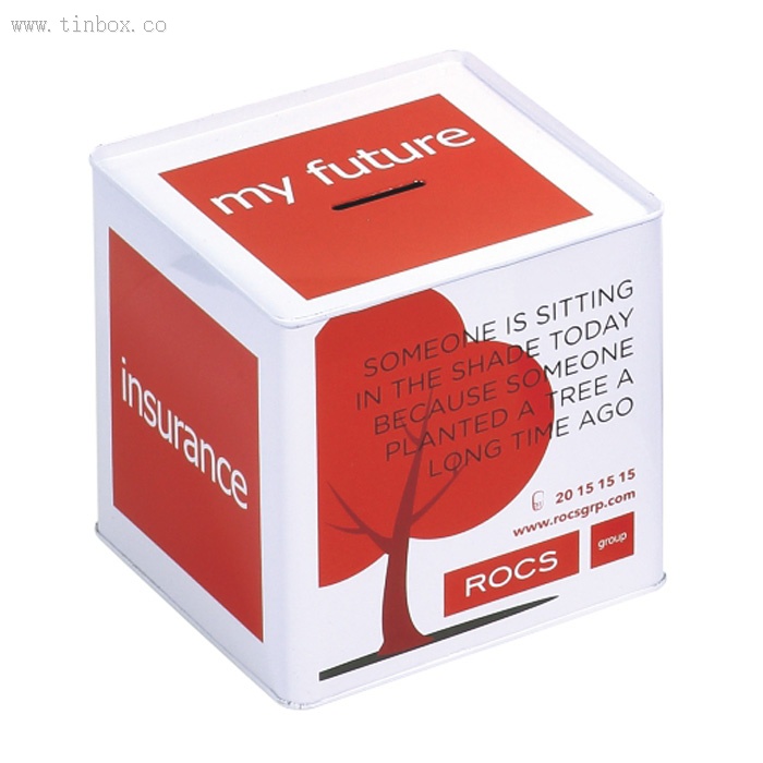 square coin tin box square coin tin box