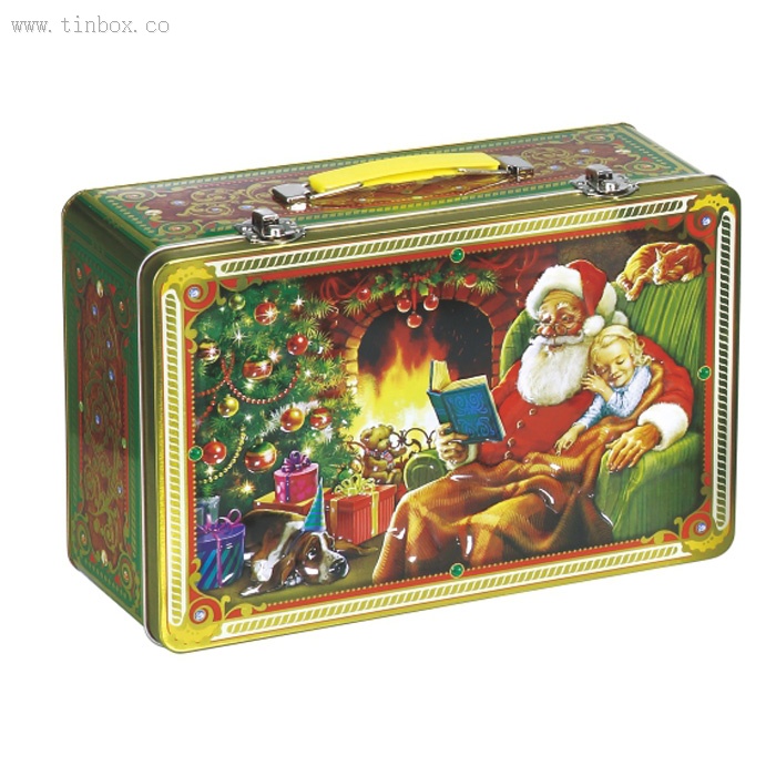 Tin gift packages with handle Tin gift packages with handle