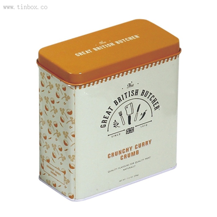 rectangular Spice Tin Box with Shaker Lid rectangular Spice Tin Box with Shaker Lid