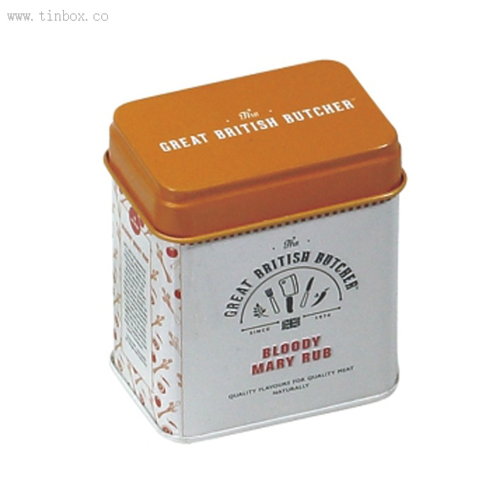 small rectangular Spice Tin Box with Shaker Lid small rectangular Spice Tin Box with Shaker Lid