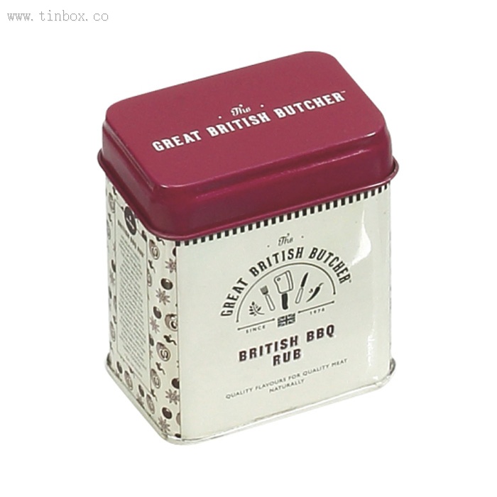 rectangular Spice Tin Box with Shaker inner Lid rectangular Spice Tin Box with Shaker inner Lid