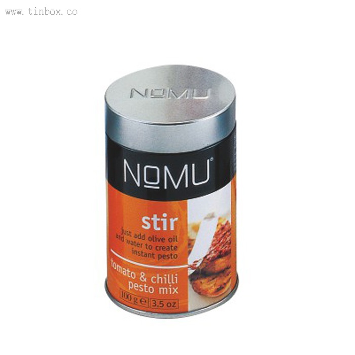 ease open end lid round spice tin box ease open end lid round spice tin box