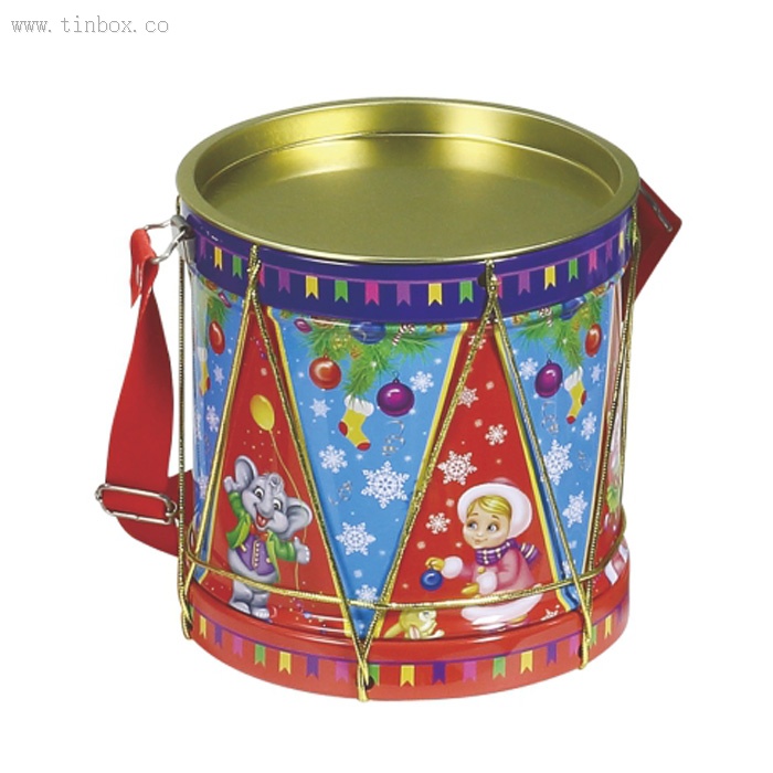 Grade A Recyclable Round Tin Box For Chocolate / Candy / Cookie Grade A Recyclable Round Tin Box For Chocolate / Candy / Cookie